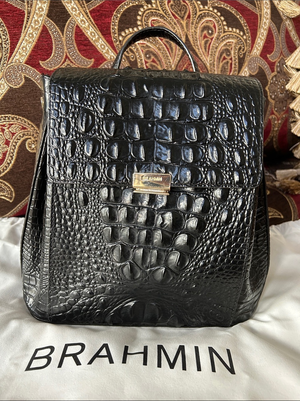Brahmin Margo Black Melbourne Backpack